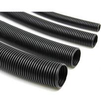 Lankstus izoliuotas juodas polietileno gofruotas vamzdelis žarna 7/10/13/15/21/25mm skersmens kabelių gofruotas vamzdis plastikinė skelta žarna 10m 7x10mm Dia x10m