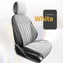 Breathable Car Seat Cover Luxurious Soft Suede Driver's Seat Anti-slip Protective Cushion Four Seasons Car Interior Seat Support A-Single White