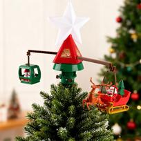 Christmas Toppers For Trees Rotating With Music Lights Santa Claus Snowmen Santa Christmas Tree Star For Indoor Outdoor Living China Mainland