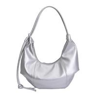 Korean Style Dumpling Bag With Adjustable Shoulder Strap Women's Shoulder Bag With Knot Design Large Capacity Commuter Handbag
