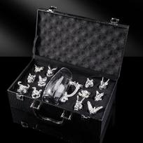 Glass Baijiu Decanter & 12 Shot Glass Set