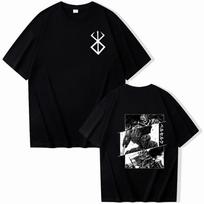 Japan Classic Hot-blooded Aneme Berserk Guts Griffith Graphic Print T-shirt Men Women Loose Casual Cotton Oversized Streetwear Fashion Summer New Tee 4XL
