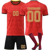 DIY Soccer Jersey Set for Adults and Kids Three Piece Kit Including Short Sleeve Shirt Shorts and Long Socks Suitable for Training and Matches 20