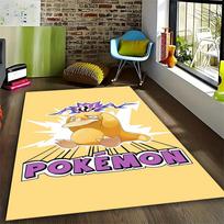 Pokemon Psyduck Mielas kilimas Mielas animacinis ančiukas Dizainas Skalbiamas neslystantis kilimas vaikų kambariui 60x90cm