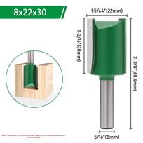 1pc 8mm Shank Carbide Straight Router Bit Tools Double-edged Straight Milling Cutter For Woodworking Machines Trimming Engraving 8x10