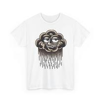 Unisex Adult T Shirt Sad Grumpy Storm Cloud Bored American Traditional Tattoo S įvairiaspalvis