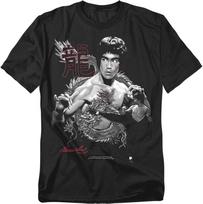 Popfunk Bruce Lee The Dragon Kung Fu T-Shirt - Black S įvairiaspalvis