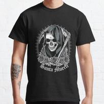 BEST SELLING Santa Muerte Sugar Skull Dead Female Deity Satanic Mexican T-Shirt S įvairiaspalvis