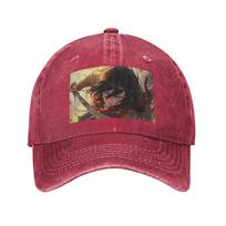 Anime Attack On Titan Mikasa AckerUnisex Denim Cap Casual Baseball Caps Adjustable Hat Summer Unisex Baseball Hats One Size