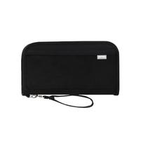 Travel Passport Holder Wallet RFID Blocking Document Organizer Zippered Security Case Wrist Strap for Cards Cash and Important Papers one size juoda