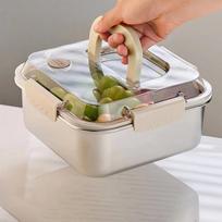 Heatable 304 Stainless Steel Insulated Lunch Box Large Capacity and Leakproof Design for Meal Prep and Storage 1200ML