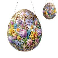 2D/Flat DIY Diamond Painting Ornaments Rhinestone Diamond Art Window Pendants Diamond Art Pendant DIY Home Decor Hanging Charm