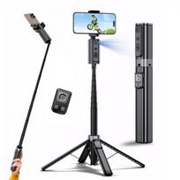 Auto Face Tracking Tripod 360° Rotation for iPhone Android, 59'' Auto Tracking Phone Holder Tripod Selfie Stick for Video Vlogs juoda