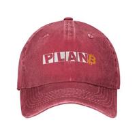 Custom Cotton Plan B Time For Bitcoin Baseball Cap Unisex Women Adjustable BTC Crypto Coins Dad Hat Sports Adjustable
