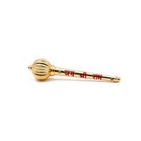 Golden Brass Hanuman Gada – “Jai Shree Ram” Sacred Mace Showpiece for Pooja Room, Temple & Divine Home Décor