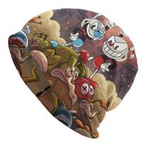 Great Retro Game Battle Cuphead Skullies Beanies Hats Spring Unisex Outdoor Caps Warm Multifunction Bonnet Hats One Size