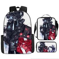 Cartoon Student Bag Skibidi Toilet Man Vs Monitor Man Elementary School Children Backpack Backpack