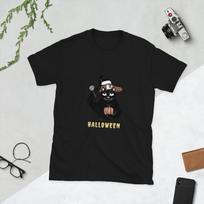 Short-Sleeve Unisex T-Shirt halloween funny cat original original design T-Shirt S įvairiaspalvis