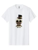 Steampunk-Skeleton Mens Graphic Tee, 100% Cotton, Casual Summer Wear S įvairiaspalvis