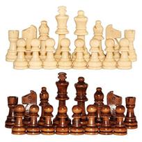 32PCS Wooden Word Chess Set International Chess Game King Wooden Chess  Parent-child Game 1 Set-32PCS