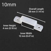200 Pack Silicone LED Strip Clip White LED Strip Light Clip Holder Clips  Fixing LED Strips 10mm