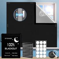 100% Blackout Langų Dangalas Langų Žaliuzės Tamsiausias Šviesos Blokuojantis Juodas Privatumo Plėvelė Anti Look Namas Namų Tonuotas Stiklo Audinys Nešiojama Užuolaida Miegamasis 150x100cm