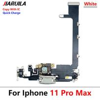 Fast Charger USB Dock Charging Dock Port Board With Mic Microphone Flex Cable For Iphone 11 Pro Max 11pro 11 PM White