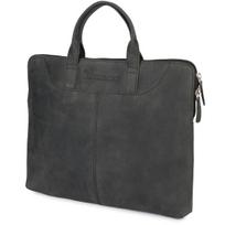 Leather Briefcase Bag, Briefcase, Laptop Case, 13  Black, A4, Beltimore