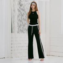 Egoist Lettering Lace Banding Pants Es2opt16 BK/55