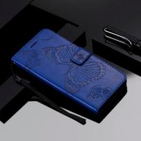 Xiaomi Redmi A3 13C 4G 13 C 5G reljefinis drugelio atverčiamas odinis telefono dėklas Redmi 12C 11A 12 10C 10A 9C POCO C65 piniginė kortelių lizdas dėklas krepšys For Redmi 13C 4G mėlyna