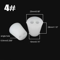 1 vnt. Silikoninės gumos kamštis, Baltas kūginis laboratorinis sandariklis Silikoniniai kamščiai Guminiai kištukai 4# / 5# / 6# / 7# / 8# / 9# / 10# / 11# / 12# 4#