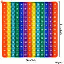 12x12 Daugybos lentelė Silikoninis burbuliukų pop Fidget žaislas Interaktyvus smegenų lavinimo dėlionė Idealiai tinka matematikos supratimui gerinti blue