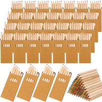 100Packs/600Pcs Colored Pencils Bulk Mini Drawing Pencils Set For Kids, 3.5Inch Short Fat Color Pencils For Adult Coloring Books armijos žalia spalva