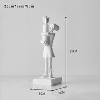 New Personalised Hugging Bomb Girl Resin Statue Home Decoration Banksy Nordic Desk Sculpture Figurines Living Room Decor Gift