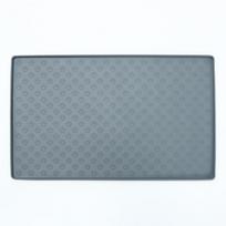 Premium Pad Feeder Mats Pet Placemat Dog Food Bowl Mat Cat Feed Mat Cat Dog Drinking Feeding Placemat Silicone Waterproof Pet 48X30CM pilka spalva