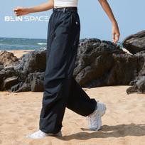 BEIN SPACE Women's Lightweight Outdoor Wide-leg Cargo Pants M naktinė juoda spalva