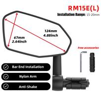 Easydo Bicycle Mirror 360 Adjustable Rotatable Handlebar Mirror Bar End Wide Range Durable Rearview Mirrors for Electric Scooter Left Mirror