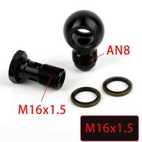 Aluminum M16x1.5 M18*1.5 M22*1.5 Bolt Hydraulic Clutch Screw & Banjo Adaptor Bolt Fitting Male AN10 Ball Fitting Adapter Kit M16x1.5-AN8