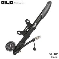 300psi High Pressure Bicycle Air Shock Pump With Gauge HP/HV Dual Cylinder Bike Inflator MTB Fork / Rear Suspension Tire Pump GS-41P Black
