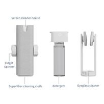 Practical Small Tool Multifunctional Mobile Phone Computer Keyboard Earphones Screen Glasses Lens Cleaning Brush 3in1 Detergent balta