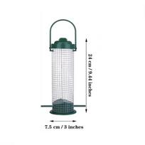 1pc Bird Feeder Hanging Outdoor Dark Green Iron Mesh Stainless Steel Hummingbird Pet Feeding Tool Bag packaging