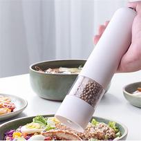 Electric Pepper Grinder Adjustable Coarseness Battery Operated Spice Mill with Transparent Storage Compartment for Kitchen Use One Size balta