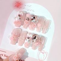 Clear and gentle, fairy girl Tutu manicure patch, fake nail sticker, wearing nail piece, finished product removable U28