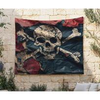 Red and black pirate flag tapestry 75x100 juoda