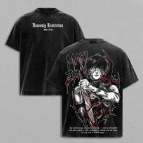 Zenin Maki Jujutsu Kaisen Clothing Men Women Manga T-shirts Vintage Washed T Shirt Casual Cotton Tshirt S
