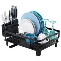 Extendable Kitchen Storage Shelf Large Capacity Drainboard Set Dish Drainer  Over The Sink Single layer