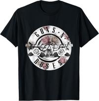 Guns N' Roses Official Floral Bullet Short Sleeve T-Shirt S įvairiaspalvis