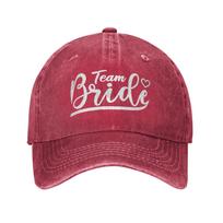 Team Bride Birdal Party Wife to Be Baseball Caps Vintage Distressed Cotton Bachelorette Headwear Unisex Outdoor Adjustable Hat Adjustable