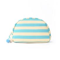 Contrast Color Shell Shape Pouch Pom-pom Tassel Canvas Makeup Organizer  Gym and Fitness smėlis/mėlyna