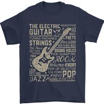 Guitar Word Art Guitarist Electric Acoustic Mens T-Shirt 100% Cotton S įvairiaspalvis